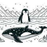 coloriage Pingouin gratuit pour enfants