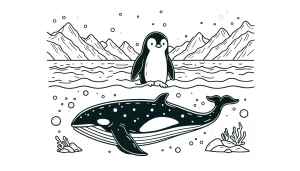 coloriage Pingouin gratuit pour enfants