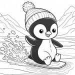 coloriage Pingouin a imprimer
