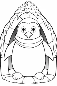 coloriage Pingouin pour enfants a imprimer