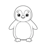 coloriage Pingouin heureux a imprimer gratuitement