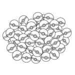 coloriage Plusieurs petites Poké Balls pour enfant à imprimer
