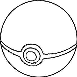 coloriage Pokeball à imprimer pour enfant de 3 ans