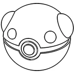 coloriage Pokeball a dessiner et imprimer