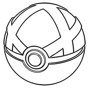 coloriage Pokeball a colorier en ligne