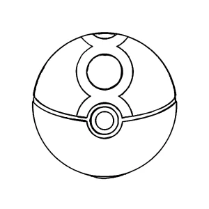 coloriage Pokeball educatif pour enfant