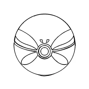 coloriage Pokeball pour enfant de 6 ans
