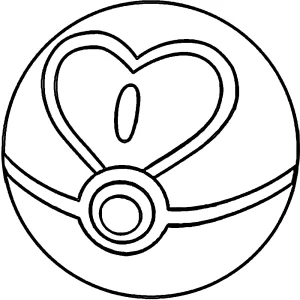 coloriage Pokeball à imprimer kawaii