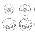 coloriage Pokeball pour enfant de 3 ans