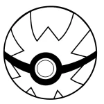 a imprimer coloriage Pokeball gratuit