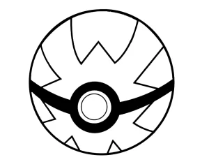 a imprimer coloriage Pokeball gratuit