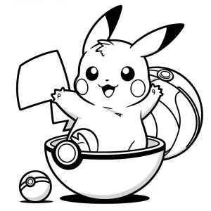 imprimer coloriage Pokeball