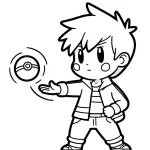 coloriage Pokeball a dessiner en ligne