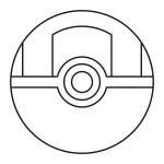 coloriage Pokeball pour enfant à imprimer