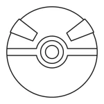 coloriage Pokeball pour enfant de 3 ans