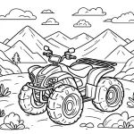 coloriage Quad de pour enfants
