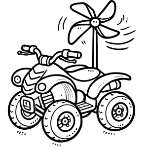 coloriage Quad pour enfant a imprimer gratuit