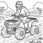 coloriage Quad à imprimer pour enfant de 10 ans