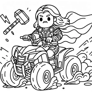 coloriage Quad à imprimer a4