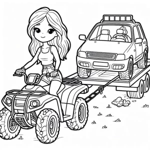 coloriage Quad d