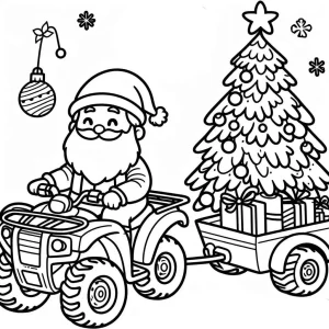 image de coloriage Quad pour enfant