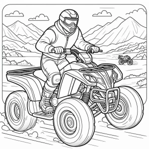 coloriage Quad pour enfant de 10 ans