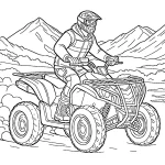 coloriage Quad à imprimer pour enfant de 12 ans