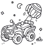 imprimer coloriage Quad gratuit