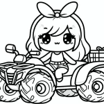 coloriage Quad educatif pour enfant