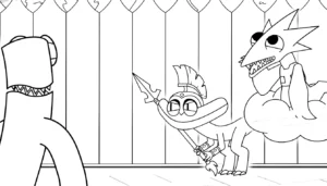 coloriage Rainbow Friends updated pour enfant de 10 ans