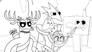 coloriage Rainbow Friends updated pour enfant de 10 ans