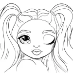 coloriage Rainbow High pour primaire