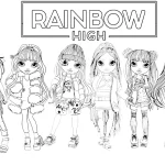coloriage Rainbow High pour enfants a imprimer gratuit