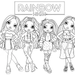 coloriage Rainbow High pour enfant de à imprimer