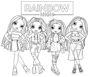 coloriage Rainbow High pour enfant de à imprimer