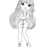 image pour coloriage Rainbow High enfant