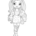 coloriage Rainbow High à imprimer pour enfant de 4 ans