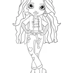 coloriage Rainbow High à imprimer pour enfant de 6 ans
