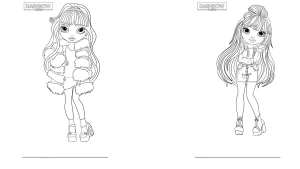 coloriage Rainbow High à imprimer pour enfant de 4 ans