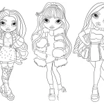coloriage Rainbow High a imprimer pour enfant de 4 ans
