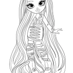 coloriage Rainbow High à imprimer pour enfant de 3 ans