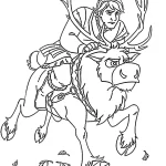 coloriage Reine Des Neiges 2 pour enfants a imprimer