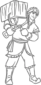 coloriage Reine Des Neiges 2 à imprimer pour enfant de 4 ans