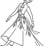 coloriage Reine Des Neiges 2 pour enfant de 2 ans