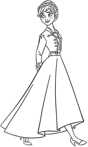 coloriage Reine Des Neiges 2 à imprimer pour enfant de 6 ans