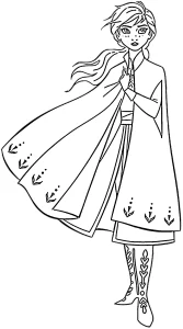 coloriage Reine Des Neiges 2 pour enfant à imprimer
