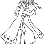 coloriage Reine Des Neiges 2 pour enfant de 8 ans