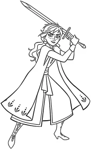 coloriage Reine Des Neiges 2 pour enfant de 8 ans