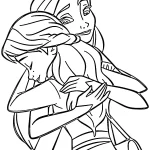 coloriage Reine Des Neiges 2 à imprimer pour enfant de 8 ans