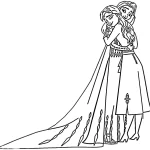 coloriage Reine Des Neiges 2 pour enfants a imprimer gratuit